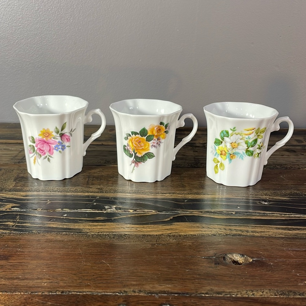 Royal Grafton Fine Bone China made in England 3 mugs